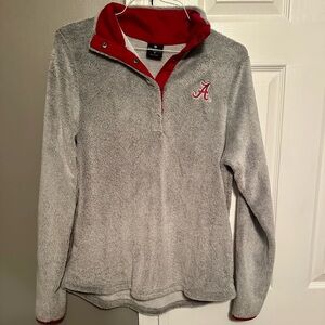 Colosseum Alabama Gray and Red Women's Fleece top